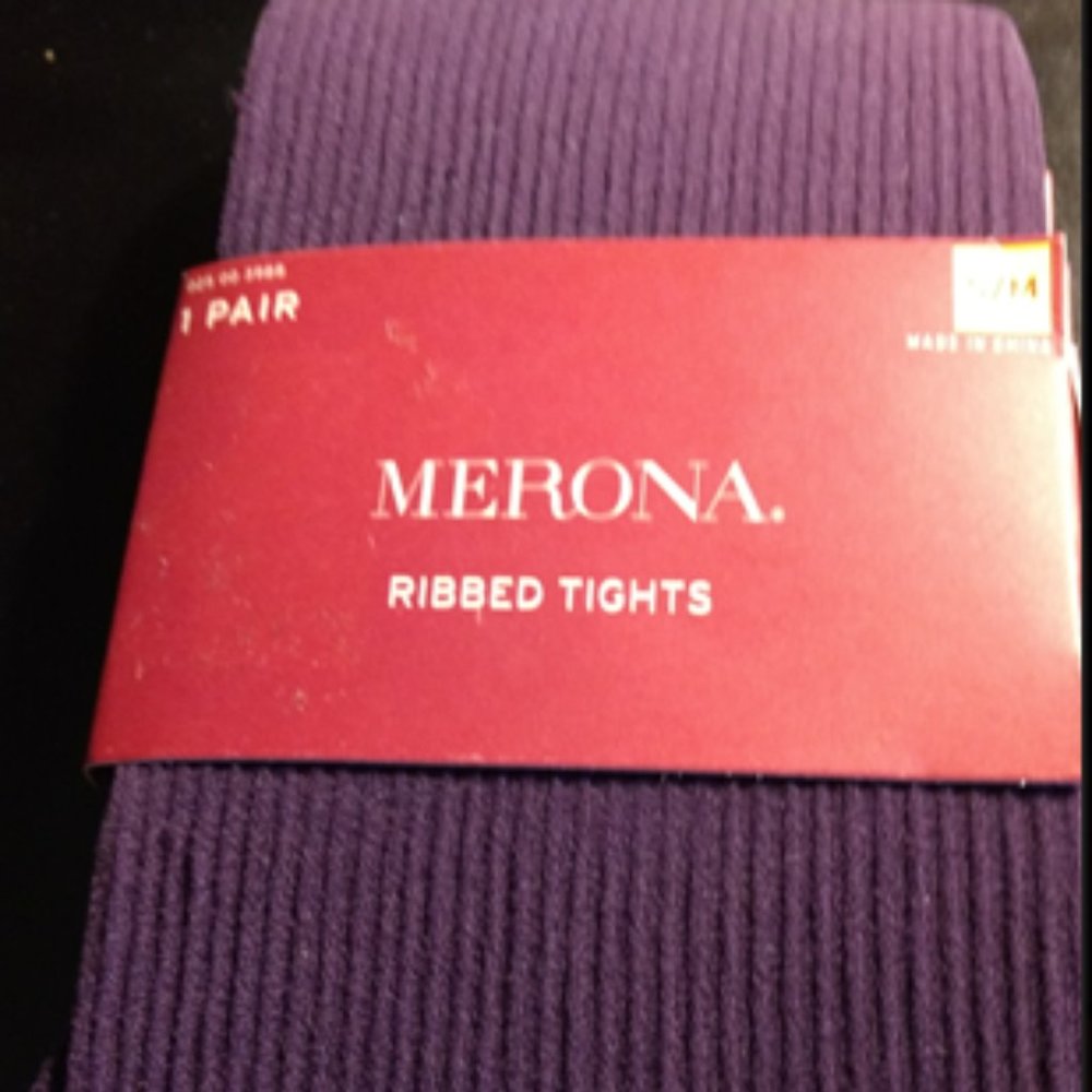 Merona Ribbed Patten Tights Small/Medium Factory Package